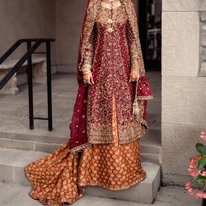 Custom hand made Pakistani wedding dress
